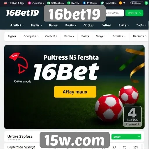 Bônus e promoções atraentes do site 16bet19